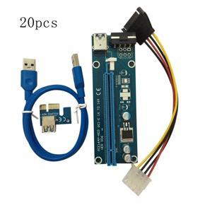 Pci-E Express 1X To 16X Extender Riser Card Usb 3.0 Cable For Miner Machine - blue