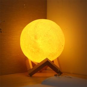 Leno 3D Printing Vinyl Lunar Light USB Charging Night Light Moon Colorful Lights