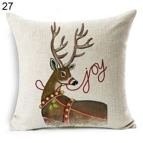 Christmas Dog Santa Claus Reindeer Cushion Cover Throw Pillow Case Sofa Decor