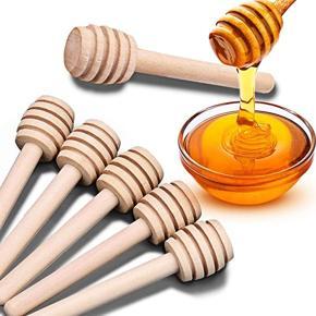 24Pcs Honey Stick Mini 15cm Long Handle Wood Honey Dipper Stirrers Sticks for Honey Jar Drizzle Honey