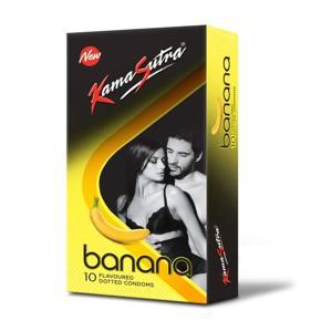 Kamasutra Natural Rubber Latex Lubricated Banana Flavour Pack of 10 Condom