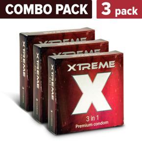 Xtreme - 3 in 1 Premium Condom - Combo Pack - 3 Packs - 3x3=9pcs