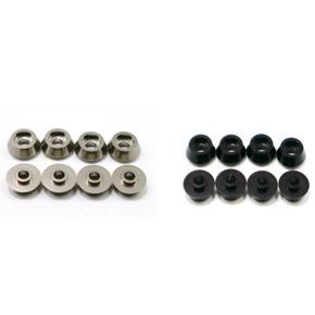 BRADOO- 16Pcs Metal Connecting Rod Screw Gasket Shim Washer Rest for WPL C14 C24 C34 C44 MN D90 D91 D99S RC Car,Black & Grey