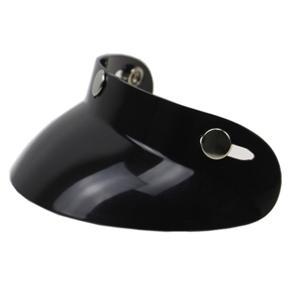 Universal Black 3-Snap Motorcycle Helmet Peak Lens Open Face Sun Shade Visor Shield