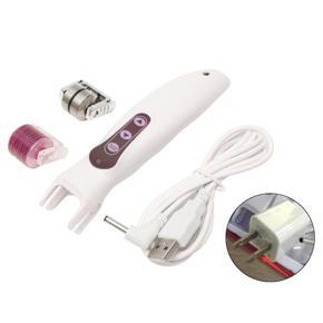 0.2-3.0mm Micro Needles Derma Roller Electric LED Photon Galvanic Vibrating Skin -