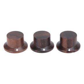 3Pcs Electric Guitar Knobs Dome Parts Rosewood Material