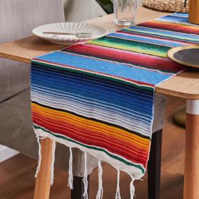 Mexico Colorful Stripes Printing Table Runner for Home Party Decoration