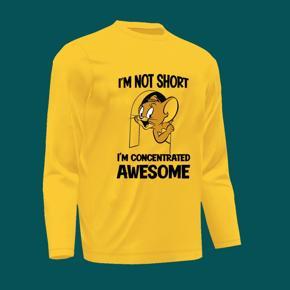 I am Not Short Yellow long Sleeve T-Shirt