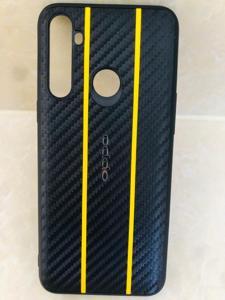 Realme 5 Luxury Classic Carbon Fiber Leather Hybrid Case Shockproof Protection Bumper Cover Case