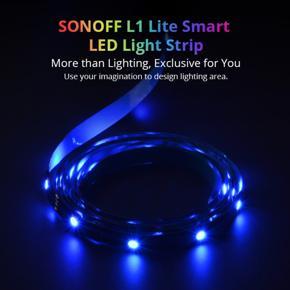 150 Led ( 30LEDs/metres) 5M  SONOFF L1 Lite Smart Wifi LED Light Strip RGB Strip Lights APP Remote Control Voice Control Work With Alexa