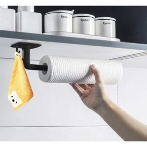 Upright Wooden Kitchen Roll Holder Free Standing Paper Towel Holder With Extra Hook For Hanging Creative Tissue Holder For Bathroom And Kitchen