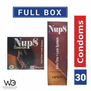 Nups - Extra Time Lock System Condom - Full Box - 3x10=30pcs (Dark)