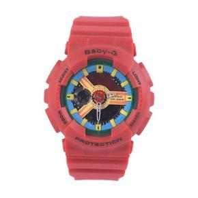 Plastic Digital Watch For Boys - Dark Red