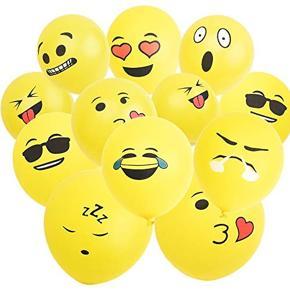 20 pcs Emoji Smiley Face Air Balloons Party Happy Birthday Balloon Helium Wedding Decoration Festival Party Balloon - Yellow