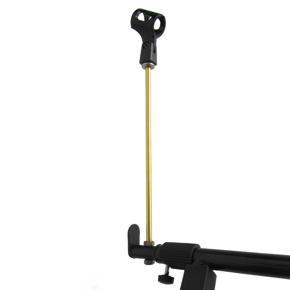 Microphone stand on X-bracket-1 x microphone stand-As Shown