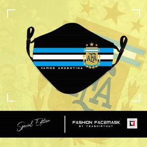 Argentina National Football Team 3 Star Designed Sublimation Facemask By Teashirthut