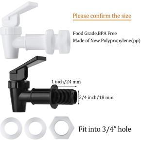 8 Sets Replacement Cooler Faucet Water Bottle Jug, Dispenser Tap Spigot Spout Water Beverage Lever Pour Dispenser Valve