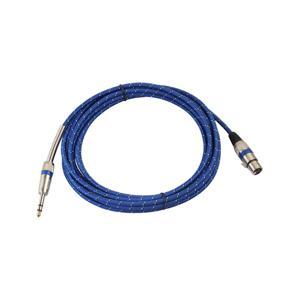 Revolving Xlr Female Stereo Microphone Cable Blue Portable Data Transmission