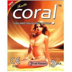 Coral Natural Condoms - 3 piece