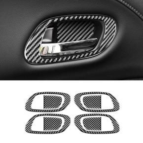 XHHDQES Inner Door Handle Cover Sticker Trim Carbon Fiber for Honda XR-V Vezel 2015-2020 Interior Accessories