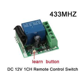 XHHDQES 433 Mhz RF Wireless Switch Receiver DC 12V Single Relay Receiver Module with 2Pcs (AB/ON/OFF)Remote on Off Transmitter