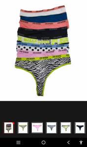 2 Pieces Assorted Multi Color Cotton Thong/Panties/inner wear For Women/Ladies/Girls ferrywalibd thong