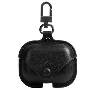 3D Headphone Case for Airpods Pro Case Leather Luxury Cover for Apple AirPods Pro Cases Earphone Bags Straps,Black