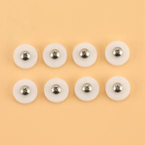 8Pcs Shower Pulley V-Groove Wheel, Nylon Wheel for Bathroom Glass Sliding Door, Copper Roller Hanging Wheel