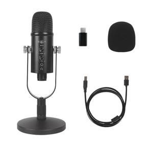 Microphone for Gaming,USB Microphone Kit for iPhone, PC/Mac Professional Plug&Play Studio Microphone with Stand