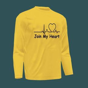 Join My Heart Yellow long Sleeve T-Shirt