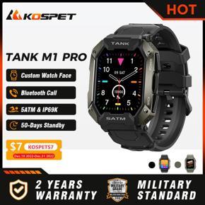 KOSPET TANK M1 PRO Smart Watch Men Digital Sport Fitness Watches Make Call 5ATM Waterproof Bluetooth Military Smartwatch Women