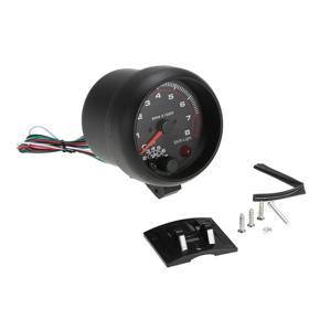 3.75" Car Universal Black Tachometer Gauge White int-er Shift light 0-8000 RPM