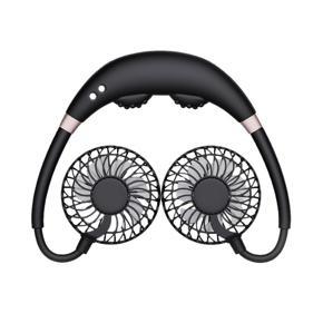 Portable Fan Hanging Neck Fan Massage Fan with RGB Light and 3 Adjustable Wind Speed ​​for Classroom Sport Office Travel