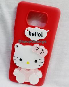 POCO X3 / POCO X3 Pro / POCO X3 NFC - Hello Kitty Soft Silicone Rubber 3D Cartoon Personality Cosmetic Middle Mirror Cute Flexible Case Cover