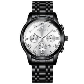 Fngeen Steel Belt Men'S Quartz Calendar Waterproof Watch For Men 4006