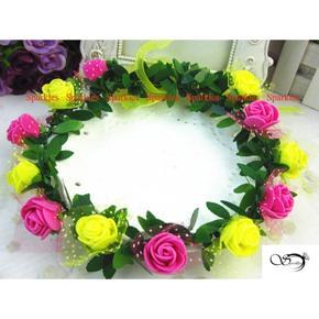 Artificial Flower crown for girls and womens- 1 pc