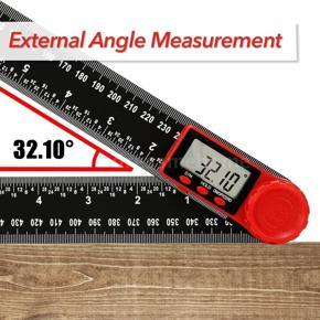 DASI 2-in-1 Digital Angle Meter Inclinometer Digital Angle Ruler Electronic Goniometer Protractor Angle finder Measuring Tool with Zeroing and Locking function