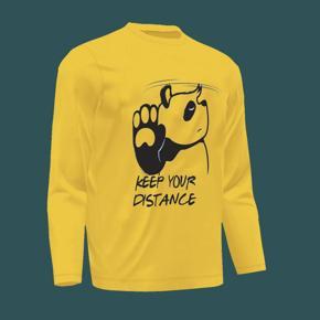 Keep Your Distance Yellow long Sleeve T-Shirt