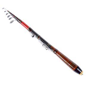 2.1M 6.89FT Telescopic Fishing Rod Travel Spinning Lure Rod Raft Pole Carbon Fiber