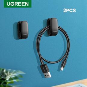 Ugreen 4/8/20pcs Holder Hanger Hook Organizer Holder Clip for Key Bag Car Office Headphone Charger Cable Management Car Cable Holder