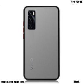 Vivo V20 SE Luxury Translucent Smoky Matte Cover (Shockproof And Anti-Drop Protection) Frosted Case