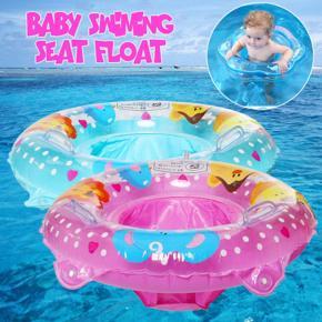 Blue/Pink Baby Kids Swim Ring Inflatable Infant Float Swimming Pool - Pink