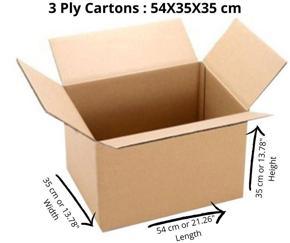 Packaging Cartons Using Garments, Household, Office 3 ply 3 pcs, Size: 54X35X35 cm