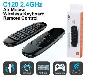Fly Air Mouse C120 Mini Wireless Rechargeable Remote Control with keyboard For Android TV Box, PC, Laptop, Plug & Play