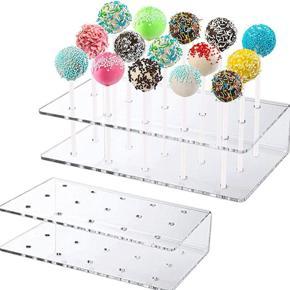 FashionApple Cake Lollipop Holder Display Stand 15 Hole Clear Acrylic Holder Candy Holder