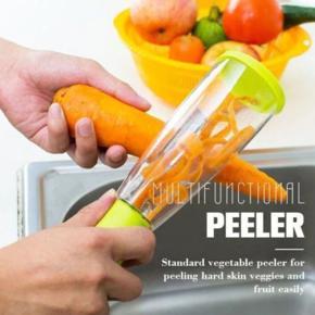 Multifunctional Stainless Steel Fruit Vegetable Peeler With Rubbish Bin