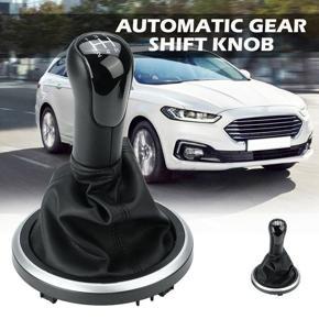 ARELENE 5 Speed Black Car Gear Shift Knob Stick Shift Knob Boot Cover for Ford Fiesta Fusion Transit Connect 2002-2022 2S6R7217