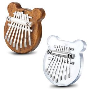 ARELENE 2Pack Mini Kalimba Thumb Piano 8 Keys Portable Finger Piano for Pocket Musical Gifts for Beginners W/ Chain