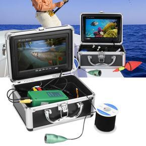 Fish Monitor Camera 7in 1000TVL Underwater Fishing IP68 Finder Cam System with 6 White LED 50m Cable 100â€‘240V