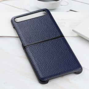 Suitable for Samsung Z FLIP folding phone case S20 Plus lychee leather case Note20 leather protective case